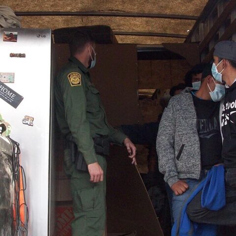 Human smuggler arrested for transporting over 60 noncitizens, including 4 children, in box truck - photo licensed by shore news network.