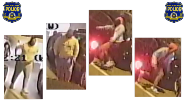 Suspects sought after they opened fire on police car on patrol