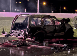 Border patrol agents rescue man from burning car