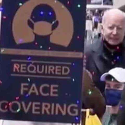 President biden caught violating nantucket's covid-19 public health department's indoor mask mandate - photo licensed by shore news network.