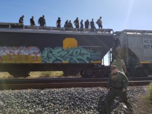 Laredo sector border patrol rescues individuals from a grain hopper railcar