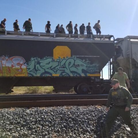 Laredo sector border patrol rescues individuals from a grain hopper railcar - photo licensed by shore news network.