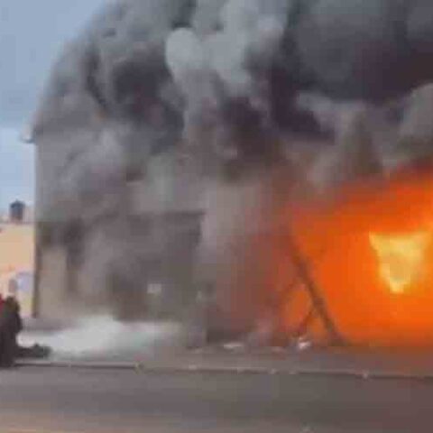 Newark firefighters battle two-alarm fire - photo licensed by shore news network.