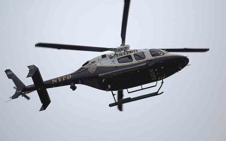 Helicopter that illegally landed in crown heights, chased to lakewood by nypd air unit - photo licensed by shore news network.