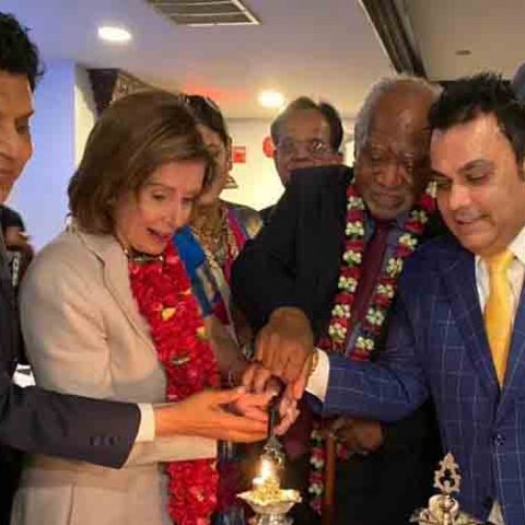 Nancy pelosi, democrats maskless at indoor event at national democrat club event - photo licensed by shore news network.