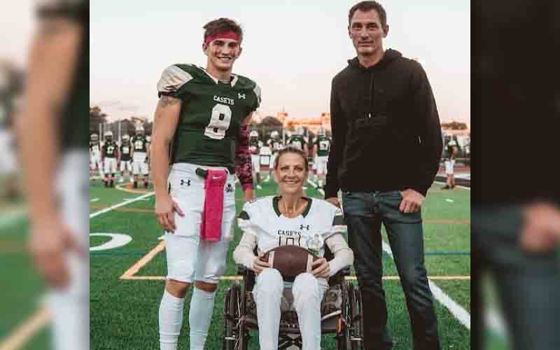 Shore football player responds with 8 touchdown game one day after losing mother to cancer