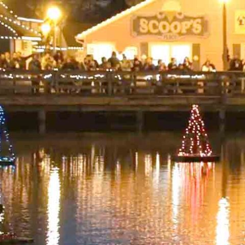 Rediscover christmas at historic smithville, including a lakeside holiday light show - photo licensed by shore news network.