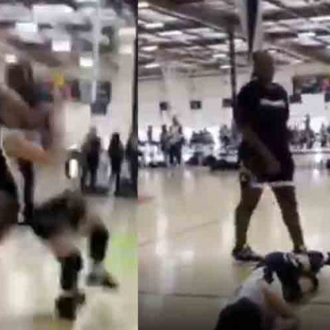 Youth basketball player's cheap shot goes viral after mom said "hit her" - photo licensed by shore news network.