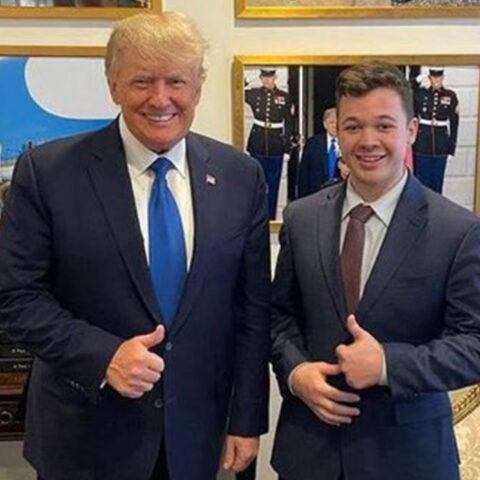 The left triggered by photo of kyle rittenhouse meeting donald trump at mar-a-lago estate - photo licensed by shore news network.