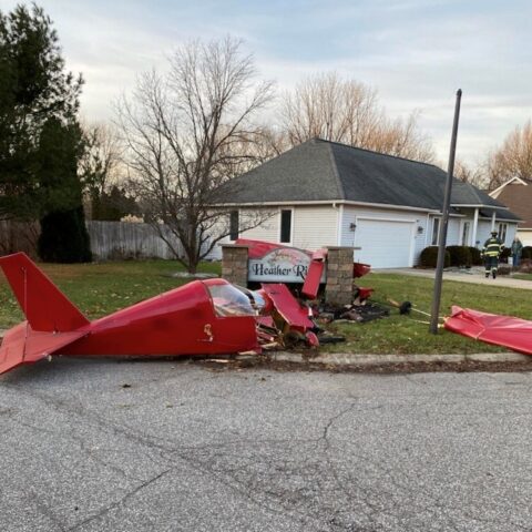 Drunk pilot crash lands his plane in indiana neighborhood - photo licensed by shore news network.