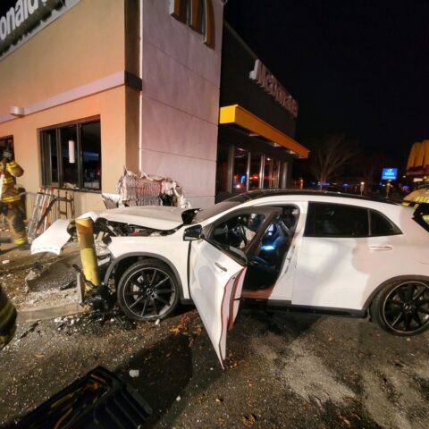 Car crashed into point pleasant mcdonalds - photo licensed by shore news network.