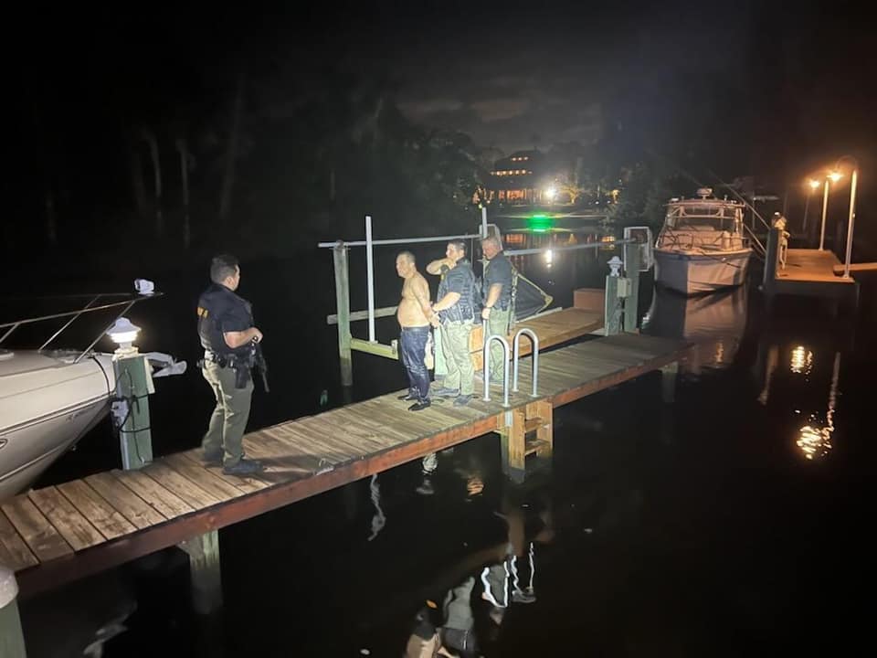 Hit and Run Driver Attempts to Avoid Capture by Hiding Under Boat Dock