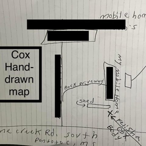 Death row inmate draws map to his dead sister-in-law's body before being executed - photo licensed by shore news network.