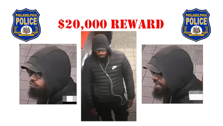 $20,000 reward offered for information that leads to arrest of Philadelphia murder suspect