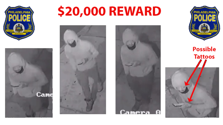 Philadelphia police searching for suspect who shot and killed man execution-style for no reason - photo licensed by shore news network.