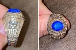 Road crew finds mans high school class ring lost twenty years ago