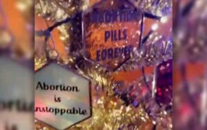 Check out the left's latest holiday celebration... The abortion tree