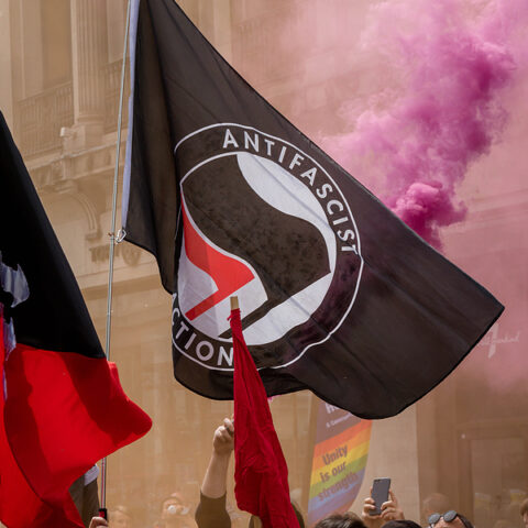 Antifa is the ‘armed instrument’ of the ‘permanent democratic establishment,’ tucker carlson says  - photo licensed by shore news network.