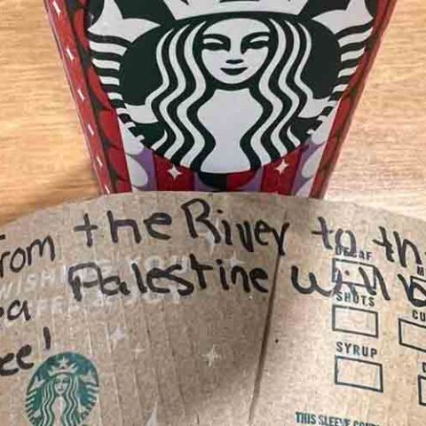 Starbucks barista gives new jersey jewish woman a personalized message of hate with her latte - photo licensed by shore news network.
