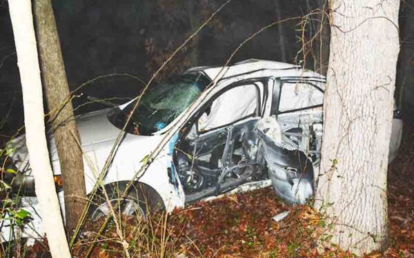 Two sent to hospital after crash in Manchester