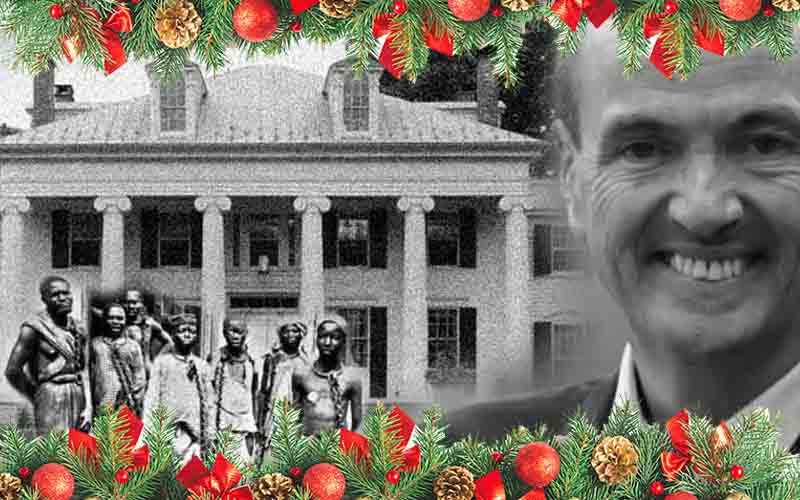 Phil and Tammy Murphy invite you to visit their mansion built by descendants of slave owner Richard Stockton for the holidays