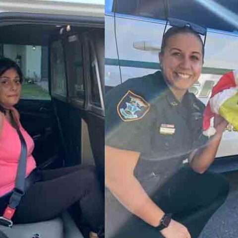 Police collar real-life grinch stealing from children in sarasota - photo licensed by shore news network.