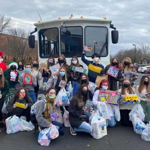 Toms river high school north theatre troupe helps beachwood pto collect 170 toys for children in need - photo licensed by shore news network.
