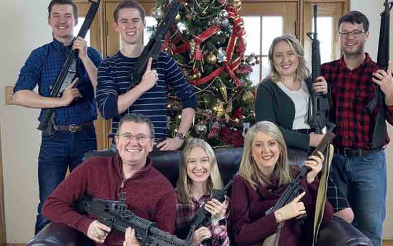 Congressman's holiday family gun photo sends left into a fit of rage claiming insensitivity after school shooting