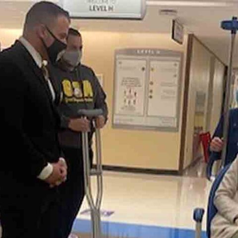 Newark police officer who was shot tuesday released from hospital - photo licensed by shore news network.