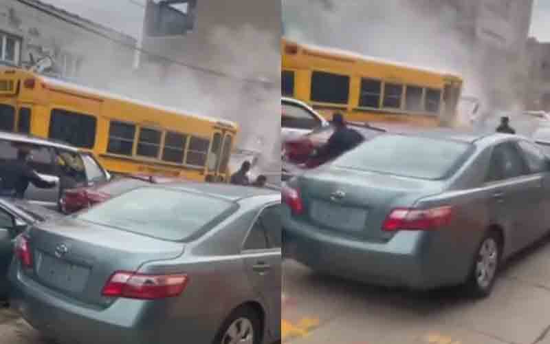 Suspect stole school bus in NYC, went on car crashing rampage in Brooklyn