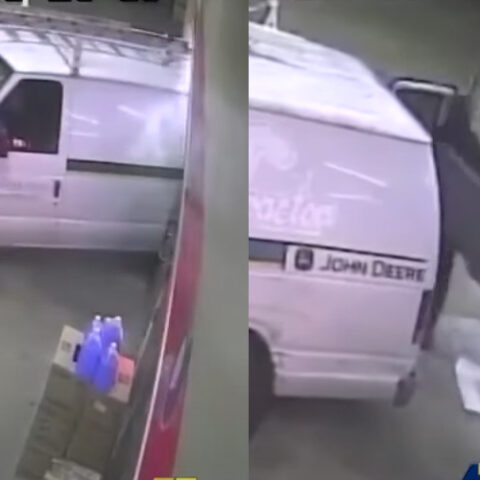 Brazen baltimore smash and grab as suspects drove van through window to steal atm - photo licensed by shore news network.