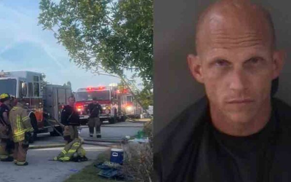 Dog rescued from home after man used blowtorch to burn it down