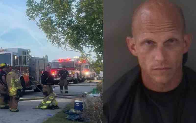 Dog rescued from home after man used blowtorch to burn it down