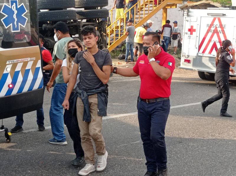 At Least 54 Dead After Migrant Truck Crashes In Mexico