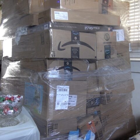 Authorities arrest three christmas porch pirates after thousands of stolen packages found inside home - photo licensed by shore news network.