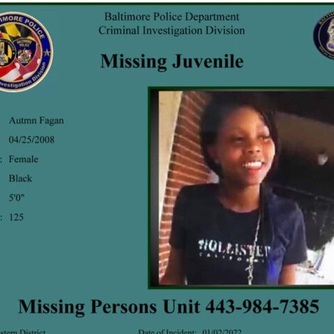 Baltimore police search for missing teen - photo licensed by shore news network.
