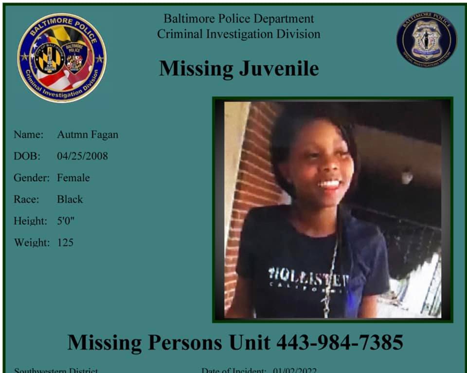 Baltimore Police Search for Missing Teen