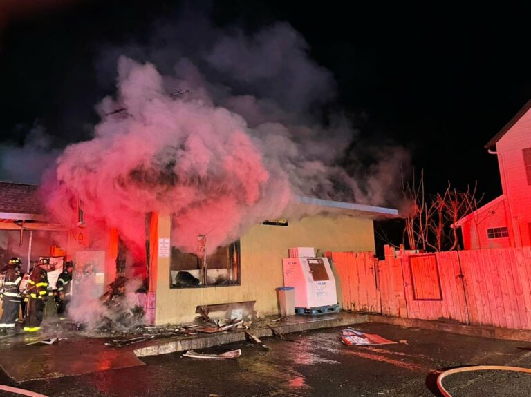 Red bank's towne and country deli destroyed in morning fire - photo licensed by shore news network.