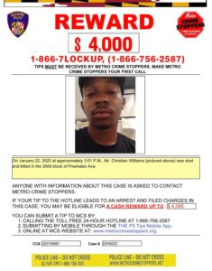 Baltimore police need your help locating suspect in homicide