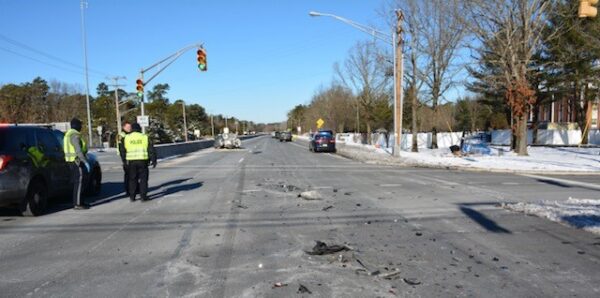 Route 37 crash sends two to trauma center
