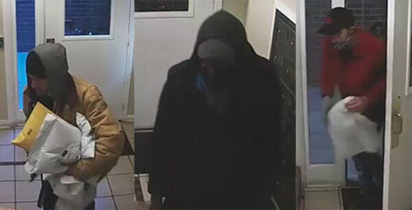 Philadelphia police seek to identify Christmas porch pirates who robbed condo mailroom