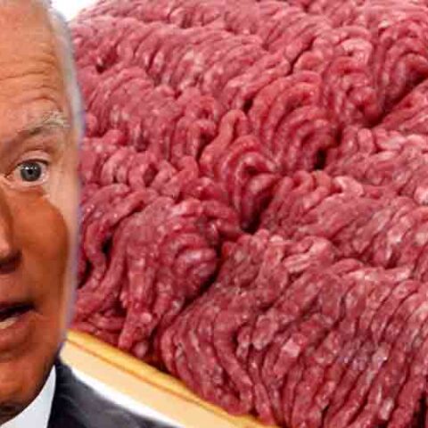 President joe biden shocked to learn ground beef now costs over $5 per pound - photo licensed by shore news network.
