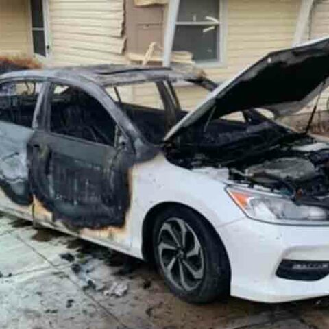 Rockville police say morning car fire was intentionally set - photo licensed by shore news network.
