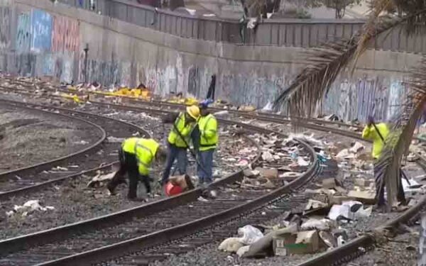 Los Angeles finally cleans up rail line full of heisted cargo packages after train derails