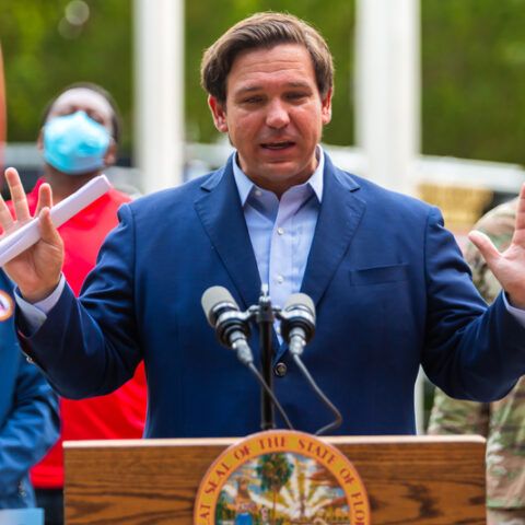 Desantis said the left treats covid-19 viral treatments like voodoo and don't believe in the treatment - photo licensed by shore news network.