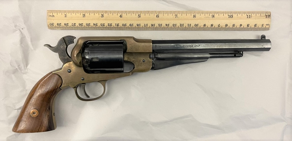 One of the oddest items confiscated by TSA agents in 2021 was this 19th century pistol at Newark Airport