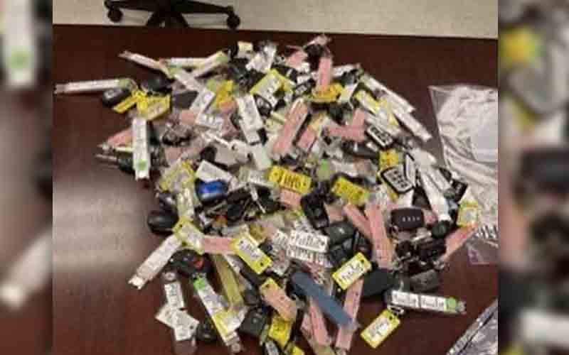 Teenage Newark car thieves caught with over 100 stolen key fobs, car