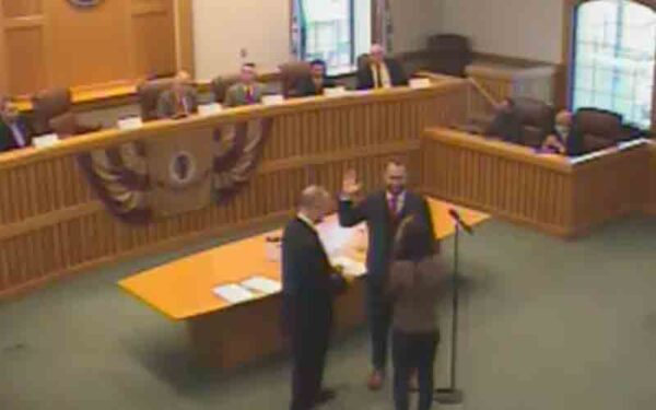 Lavallette Police Officer Justin Lamb sworn in as Toms River Councilman