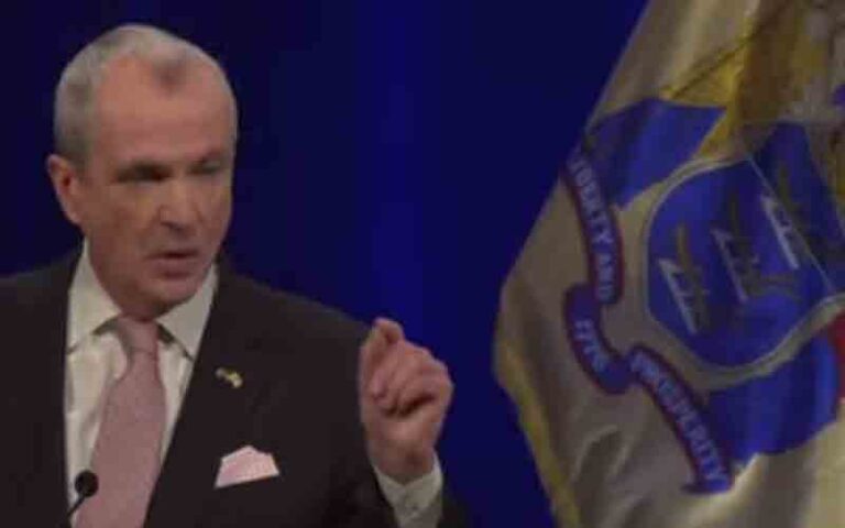 Phil murphy takes a shot at the right, shouting about how much you love your country is no substitute for showing it - photo licensed by shore news network.