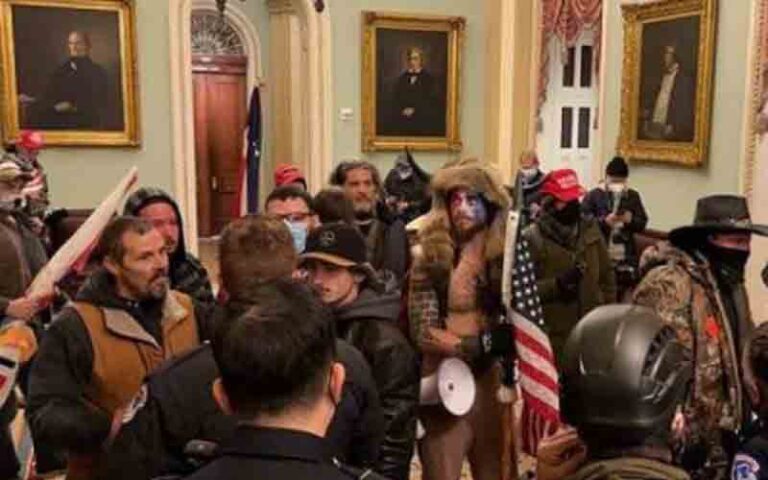 Rubio: sane people don't think american government was almost overthrown by a guy wearing a viking hat and speedos - photo licensed by shore news network.